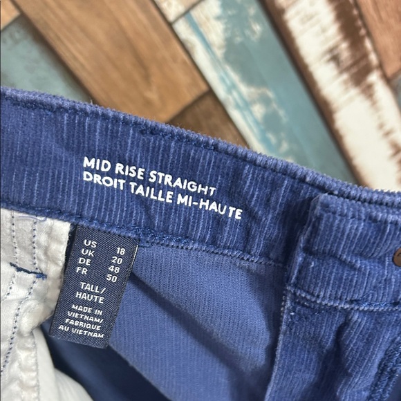 Lands' End tall Blue Corduroy Trousers - Picture 12 of 12